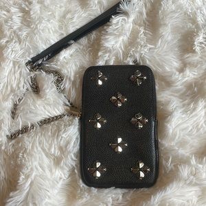 Black Gold Leather and Chain Kate Spade Crossbody